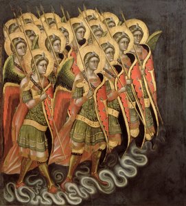 آسماني ملېشې، c.1348-54 (په پینل کې تودوخه) پولي