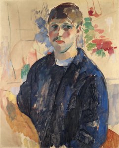Autoportret z niebieską bluzką - Autoportret z niebieską bluzką, autorstwa Wouters, Rik (1882-1916). olej na płótnie