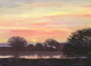 Przesilenie zimowe, 2014 (akwarela na papierze) autorstwa Rob Wood