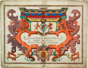 Strona tytułowa "Expeditionis Hispanorum in Angliam vera descriptio anno domini MDLXXXVIII