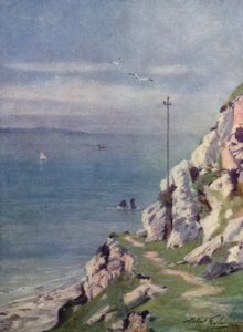 Ścieżka na Great Orme (kolor lito) autorstwa Robert (after) Fowler
