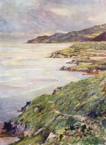 Samotny brzeg, ujście Barmouth (kolor lito) autorstwa Robert (after) Fowler