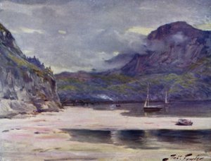 Most Barmouth (kolor lito) autorstwa Robert (after) Fowler