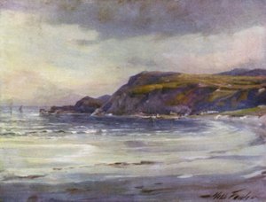 Letni wieczór, Anglesey Coast (kolor lito) autorstwa Robert (after) Fowler