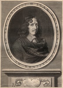 Portret Jeana Chapelaina (1595-1674), francuskiego poety - Grawerunek - Jeana Chapelaina (1595-1674) Francuskiego poety i krytyka literackiego - Grawerunek Nanteuuil et grave par Peulot. autorstwa Robert (after) Nanteuil