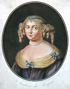 Portret Madame de Sevigne (kolor lito) autorstwa Robert (after) Nanteuil