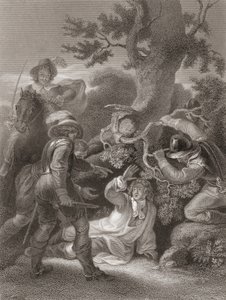 Książę Monmouth sfotografowany po bitwie pod Sedgemoor. Z Historii Anglii opublikowanej w 1859 roku.