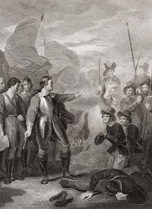 Oliver Cromwell tukahduttaa Burfordin kapinan. (tulostus)kiillotus
