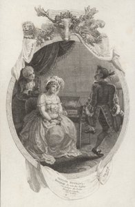 Scena z „Czułego męża” Richarda Steele (rycina)