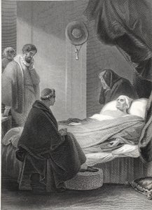 Śmierć kardynała Wolsey, grawerowane przez AH Payne (lito)