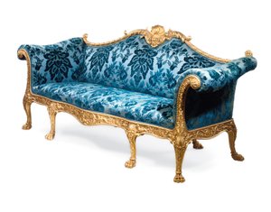 Sofa z pozłacanego drewna George III autorstwa Robert Adam