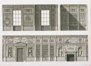 Elewacja Biblioteki w Syon House, ok. 1760-69 autorstwa Robert Adam