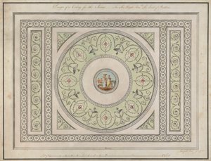 Headfort House, Irlandia: Sufit salonu autorstwa Robert Adam