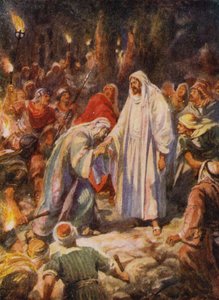 Jezus Chrystus zdradzony przez Judasza (kolor lito)