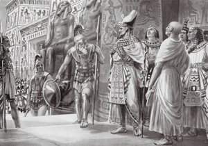 Agesilaus w Egipcie (litografia) autorstwa Robert Ambrose Dudley