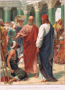 Ilustracja z „Opowieści biblijnych” Ernesta Nistera, ok. 1910 (kolor lito) autorstwa Robert Ambrose Dudley