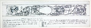 Projekt wyklejek, ok.1895 (pióro i tusz na papierze) autorstwa Robert Anning Bell