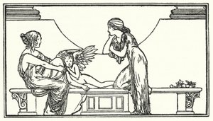 Ilustracja do wierszy Johna Keatsa (lito) autorstwa Robert Anning Bell
