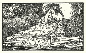 Ilustracja do wierszy Johna Keatsa: Fragment ody do Mai (lito) autorstwa Robert Anning Bell