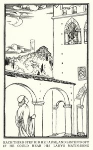 Ilustracja do wierszy Johna Keatsa: Isabella or The Pot of Basil (lito) autorstwa Robert Anning Bell