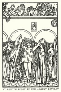 Ilustracja do wierszy Johna Keatsa: Wigilia św. Agnieszki (lito) autorstwa Robert Anning Bell