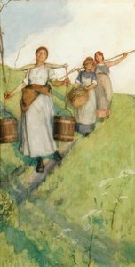 Powrót do domu — Mleczarki autorstwa Robert Anning Bell