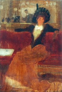 W kawiarni (olej na płótnie) autorstwa Robert Atkinson