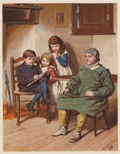 Bertie pracowicie szkicował (kolorowa litografia) autorstwa Robert Barnes