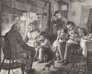 Radości przy ognisku (grawerunek) autorstwa Robert Barnes