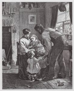 Chore dziecko (rycina) autorstwa Robert Barnes
