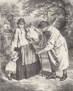 Nieśmiałe dziecko (grawerunek) autorstwa Robert Barnes
