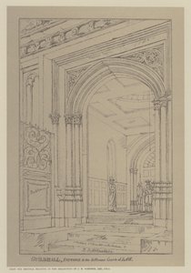 Wejście do różnych sądów, Guildhall, City of London autorstwa Robert Blemell (after) Schnebbelie