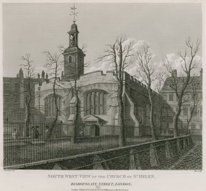 Kościół św. Heleny, Bishopsgate Street, Londyn autorstwa Robert Blemell Schnebbelie