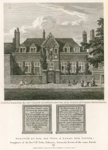 Szkoły założone przez wielebnego Ralpha Davenanta, rektora parafii St Mary, Whitechapel autorstwa Robert Blemell Schnebbelie