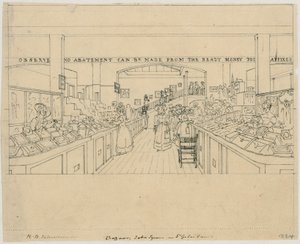 Bazar Trottera, Soho Square (tusz na papierze)