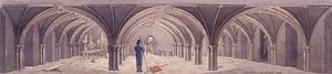 Krypta Guildhall, Londyn, 1821 autorstwa Robert Blemmell Schnebbelie
