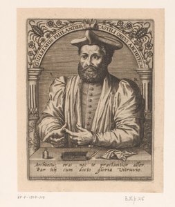 Portret Guillaume Philandrier Guilelmus Philander Castili oneus architectus (tytuł na obiekcie) Seria portretów uczonych XV i XVI wieku (tytuł serii)