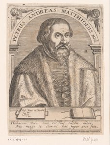 Portret Pietro Andrei Mattioli Peter Andrew Matthews Med. (tytuł na obiekcie) Seria portretów uczonych XV i XVI wieku (tytuł serii)