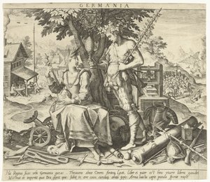 Niemcy Germania (tytuł na obiekcie) Alegorie krajów europejskich (tytuł serii) autorstwa Robert Bossart