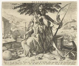 Hiszpania Hispania (tytuł na obiekcie) Alegorie krajów europejskich (tytuł serii) autorstwa Robert Bossart