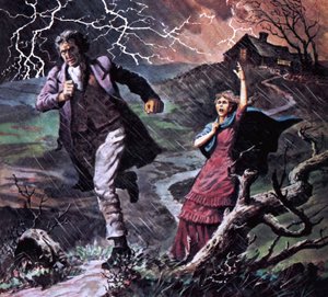 Heathcliff i Cathy, z powieści Wichrowe Wzgórza
