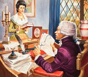 Robespierre i Eleanore Duplay (gwasz na papierze)