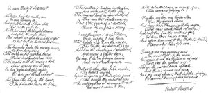 Queen Marys Lament, wiersz pismem Roberta Burnsa, koniec XVIII wieku, 1840