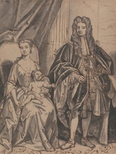 Portret rodziny, zwany Johnem Sheffieldem, księciem Buckingham i rodziną autorstwa Robert Byng