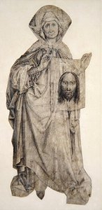 Św. Weronika (pióro, tusz i tusz indyjski na welinie) autorstwa Robert Campin