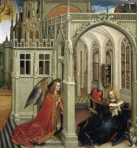 Zwiastowanie, 1418-1419 autorstwa Robert Campin