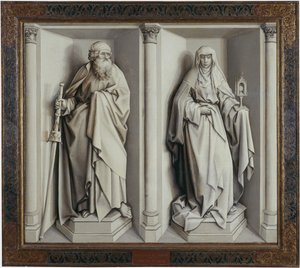 Małżeństwo Maryi i Józefa. Odwracać autorstwa Robert Campin