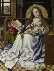 Dziewica z Dzieciątkiem przed zasłoną ogniową, ok. godz. 1440 autorstwa Robert, Campin