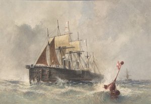 Wodowanie Boi z Dziobu Wielkiego Wschodu 8 sierpnia 1865, 1865-66. autorstwa Robert Charles Dudley