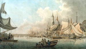 „Billingsgate w High Water”, 1792. autorstwa Robert Clevely